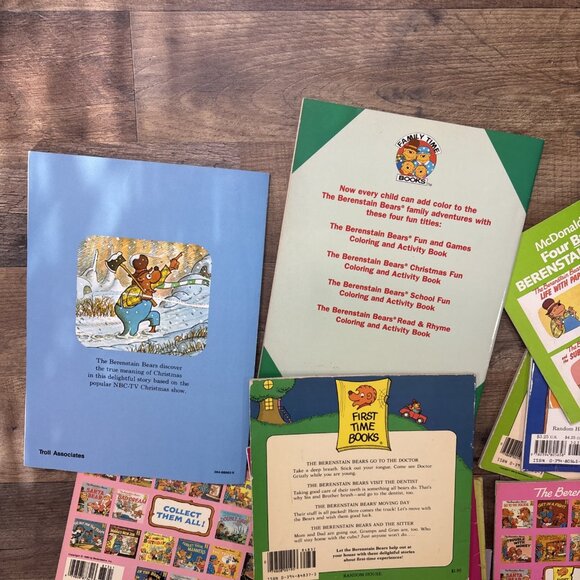 Vintage Berenstain Bears Book LOT 16 Children's Softcover Books + Activity Book - Picture 8 of 11